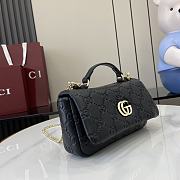 Gucci GG Milano Mini Top Handle Bag Black 21x12.5x4.5cm - 5