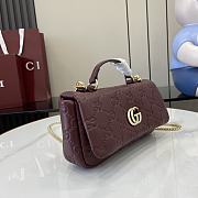 Gucci GG Milano Mini Top Handle Bag Red 21x12.5x4.5cm - 6