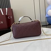 Gucci GG Milano Mini Top Handle Bag Red 21x12.5x4.5cm - 4