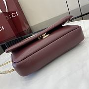 Gucci GG Milano Mini Top Handle Bag Red Leather 21x12.5x4.5cm - 3