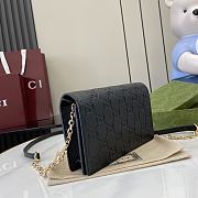 Gucci GG Emblem Super Mini Shoulder Bag Black 20x12.5x4.5cm - 6