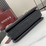 Gucci GG Emblem Small Shoulder Bag Black 29x17x10cm - 3