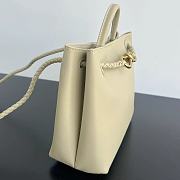 Bottega Veneta Small Andiamo Bag Beige Leather 25x22x10cm - 5