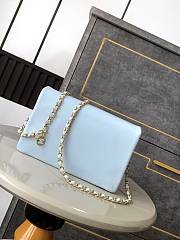 Chanel 24K Flap Bag Blue Gold 22x13x7cm - 6