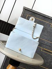 Chanel 24K Flap Bag Blue Gold 22x13x7cm - 3