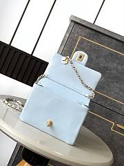 Chanel Mini 24K Flap Bag Blue Gold 17.5x13x6cm - 6