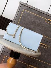 Chanel 24K Flap Bag Blue Gold 33x16x5cm - 2