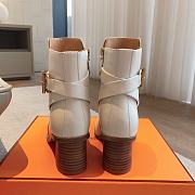 Hermes Jill 60 Ankle Boot White - 4