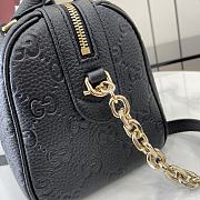 Gucci GG Emblem Small Top Handle Bag Black 25.5x16x14cm - 2