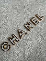 Chanel 22 Handbag White Caviar Gold 37x35x7cm - 5