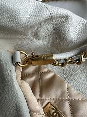 Chanel Mini 22 Handbag White Caviar Gold 20x19x6cm - 2