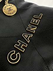 Chanel Mini 22 Handbag Black Caviar Gold 20x19x6cm - 6