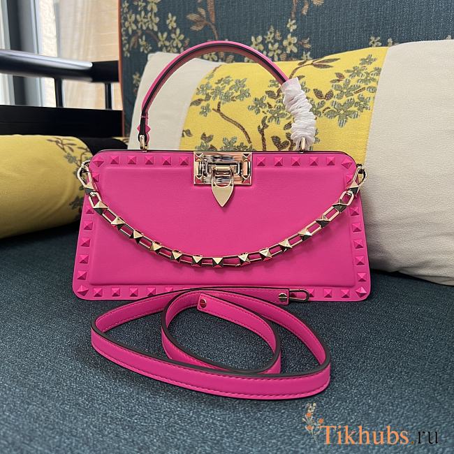 Valentino Garavani Rockstud Neon Pink 28x14x8cm - 1