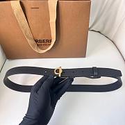 Burberry Black Belt Gold 2.5cm - 1