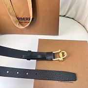 Burberry Black Belt Gold 2.5cm - 3