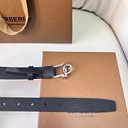 Burberry Black Belt Silver 2.5cm - 2