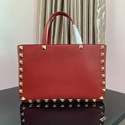 Valentino Garavani Roman Stub Red Tote Bag 39.5x27x18cm - 1