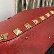 Valentino Garavani Roman Stub Red Tote Bag 39.5x27x18cm - 5