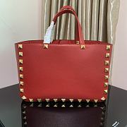 Valentino Garavani Roman Stub Red Tote Bag 39.5x27x18cm - 2