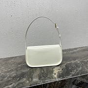 Celine Shoulder Bag Terence Patent Calfskin White 20.5x10.5x5cm - 2