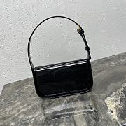 Celine Shoulder Bag Terence Patent Calfskin Black 20.5x10.5x5cm - 3