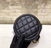 Chanel Round Black Caviar Bag 12cm - 6