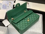 Chanel Flap Bag Green Caviar Gold 25cm - 6