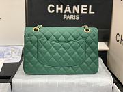 Chanel Flap Bag Green Caviar Gold 25cm - 5