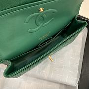 Chanel Flap Bag Green Caviar Gold 25cm - 3