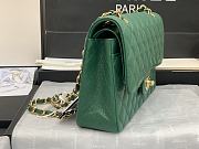 Chanel Flap Bag Green Caviar Gold 25cm - 4