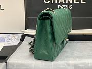 Chanel Flap Bag Green Caviar Silver 25cm - 5