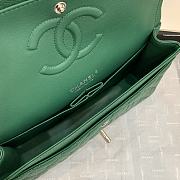 Chanel Flap Bag Green Caviar Silver 25cm - 4