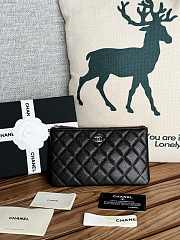 Chanel Wallet Black Caviar Silver 20x12.2x1cm - 1