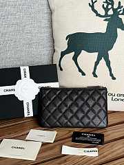 Chanel Wallet Black Caviar Silver 20x12.2x1cm - 4