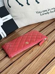 Chanel Wallet Red Caviar Gold 20x12.2x1cm - 3