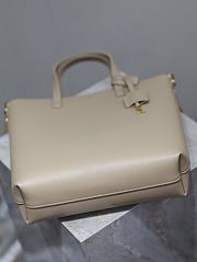 YSL Shopping Toy in Supple Leather Beige Gold 25x28x8cm - 6