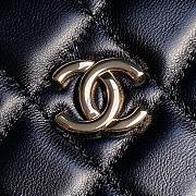 Chanel Box Bag Lambskin Gold Black 22x15x7.5cm - 5