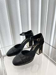 Chanel Black Heel Sandal 7.5cm - 5