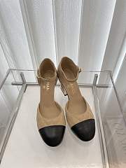 Chanel Beige Heel Sandal 7.5cm - 4