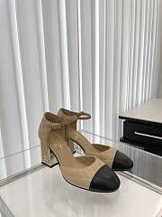 Chanel Beige Heel Sandal 7.5cm - 2