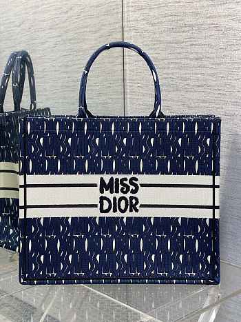 Dior Large Book Tote Blue White Miss Dior 42x18x35cm