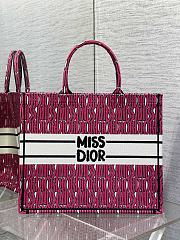 Dior Large Book Tote Fuchsia White Miss Dior 42x18x35cm - 1