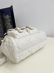 Dior Medium Caro Backpack White Lambskin 23 x 26.7 x 12.5 cm - 5