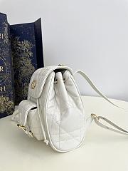 Dior Small Caro Backpack White Lambskin 19.5 x 18.5 x 8.5 cm - 6