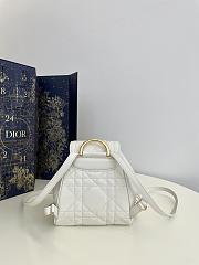 Dior Small Caro Backpack White Lambskin 19.5 x 18.5 x 8.5 cm - 5