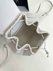 Dior Small Caro Backpack White Lambskin 19.5 x 18.5 x 8.5 cm - 2