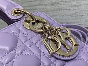 Dior Mini Lady Bag Purple Gold 17cm - 6