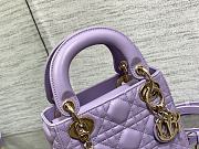 Dior Mini Lady Bag Purple Gold 17cm - 2