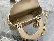 Dior Mini Lady Bag Beige 17cm - 5