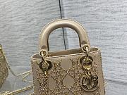 Dior Mini Lady Bag Beige 17cm - 4